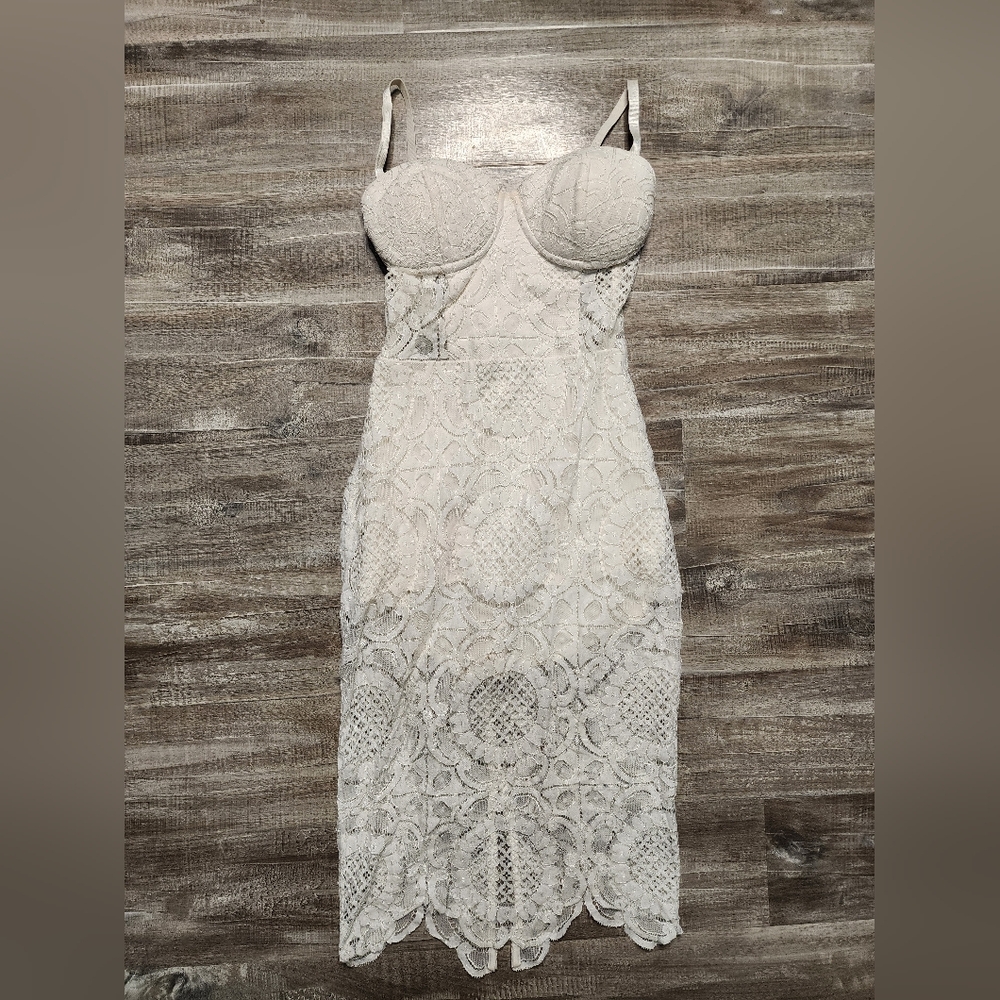 Bebe Ivory Lace Dress